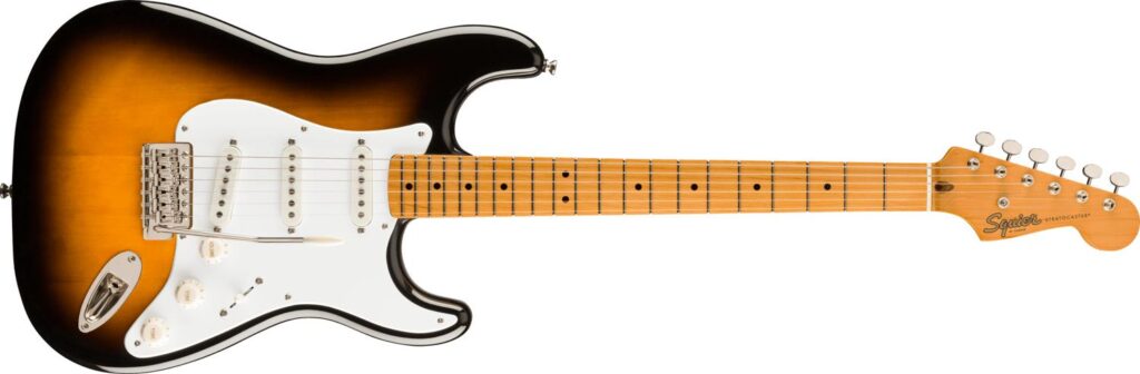 Vintage 1954 Fender Stratocaster vs modern player holding one